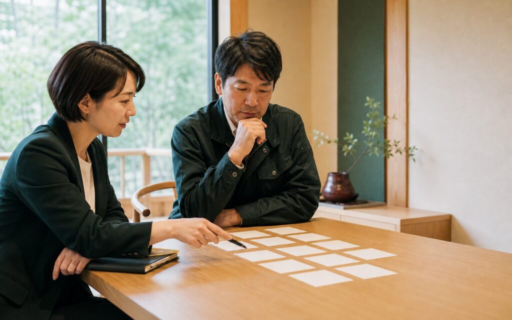 採用方針と施策の優先順位を整理する相談風景